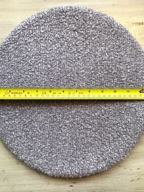 4 x Round Seating Pads Set, Grey, non-slip (~13", 33cm)